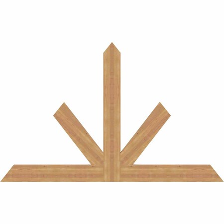 Ekena Millwork Saratoga Timber Gable Bracket, Western Red Cedar, 72"W x 45"H x 1 1/2"D x 5 1/2"F, 15/12 Pitch GBW072X45X0206SAR00SWR
